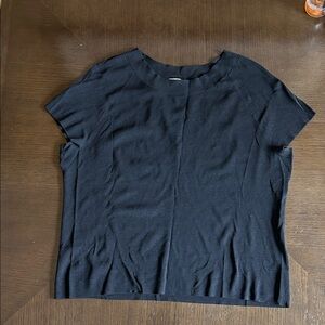 Talbots Black Short Sleeve Blouse